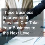 These Business Improvement Services Can Take Your Business to the Next Level