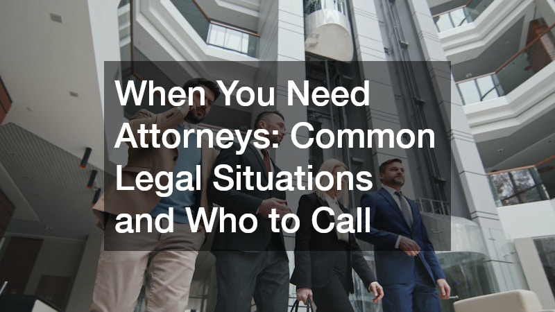 “When You Need Attorneys  Common Legal Situations and Who to Call